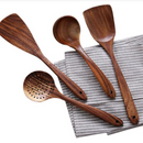 Conjunto de Utensílios de Madeira de Teca