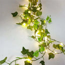 Luzes Decorativas LED com Design de Folhas Verdes | Alimentação por Bateria