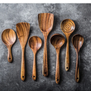 Conjunto de Utensílios de Madeira de Teca