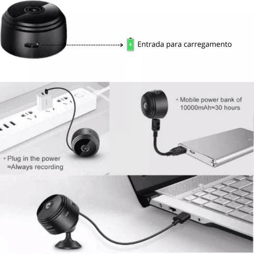 Mini Câmera de Segurança A9 Wi-Fi com Visão Noturna | Monitore Tudo com Alta Definição