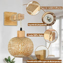 Arandela de Parede em Bambu Natural – Design Moderno e Sustentável