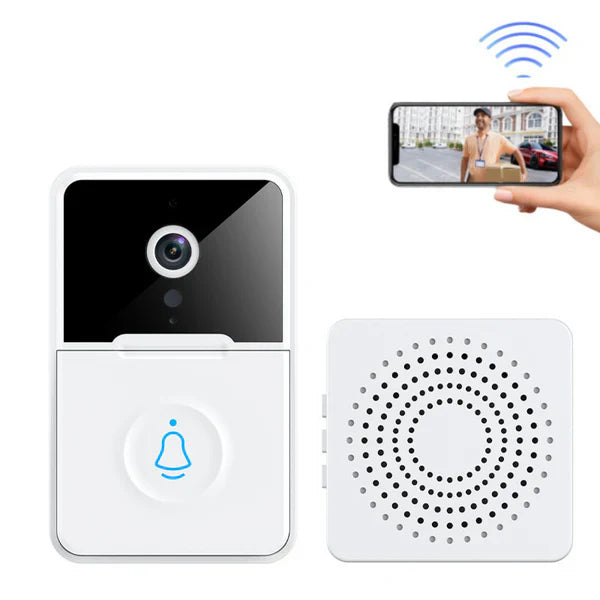 Campainha Com Câmera Vídeo Porteiro Sem Fio Wi-Fi HD Inteligente