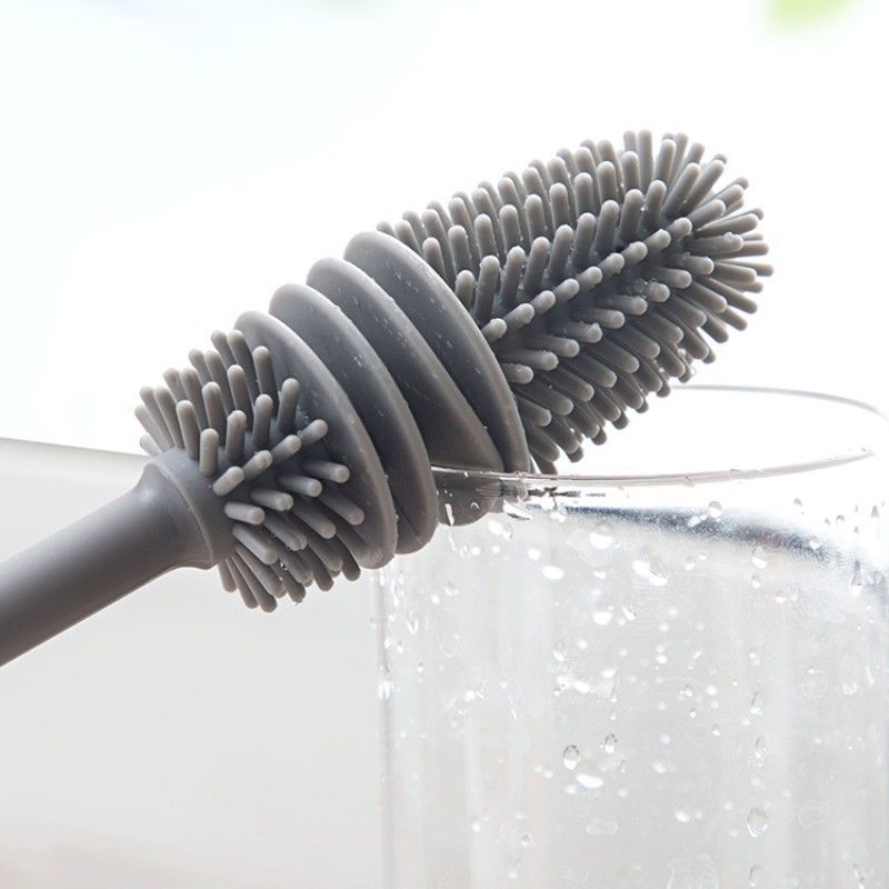 Escova de Limpeza para Copos, Garrafas e Mamadeiras - Cabo Anatômico