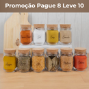 Kit Potes com Tampa de Cortiça 200Ml Casa Splêndida [PAGUE 8 LEVE 10]