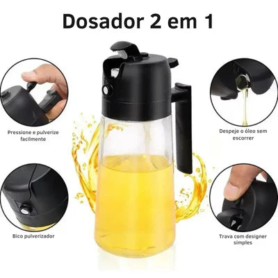 Spray Dosador de Oléo 2 em 1