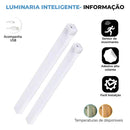 Luminária LED Barra com Sensor de Movimento - Recarregável e Fácil Instalação